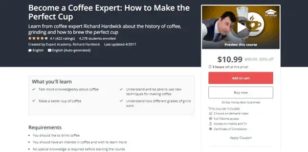 Udemy Coffee Expert Training Online