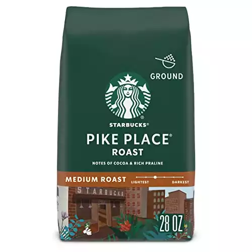 Starbucks Ground Coffee—Medium Roast Coffee—Pike Place Roast—100% Arabica—1 bag (28 oz)